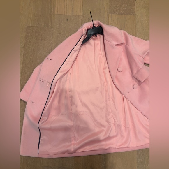Emerson Fry Wool Cashmere Thomas Coat Double Breasted Long Pea Jacket Pink XS - Picture 15 of 17